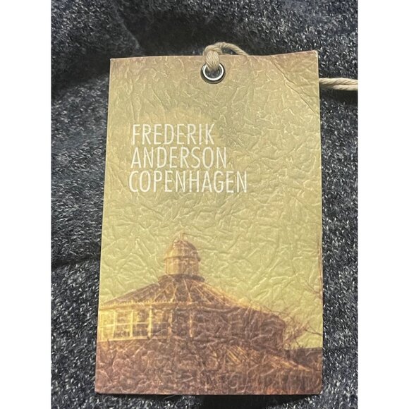 Frederik Anderson Copenhagen Mens Blue Crewneck Sweater Size Large - Picture 6 of 7